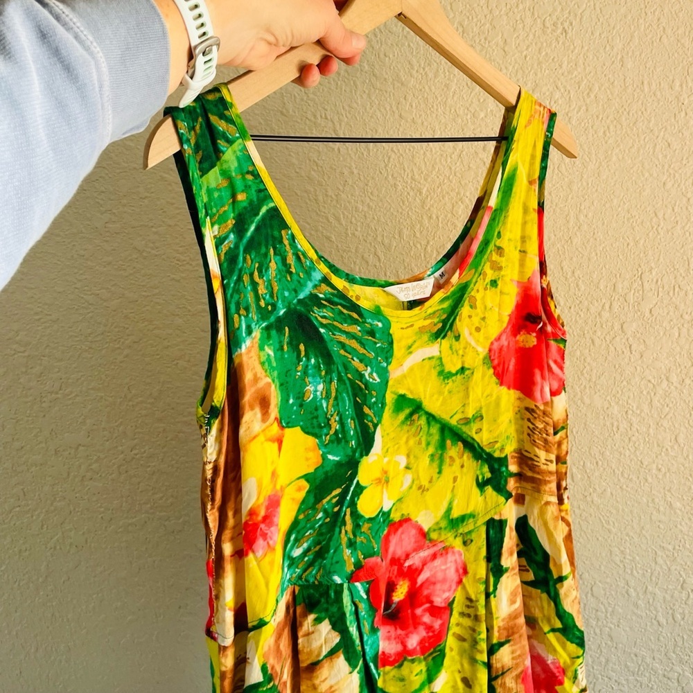 Vintage Jams World Floral Sleeveless Midi Dress - Picture 3 of 12